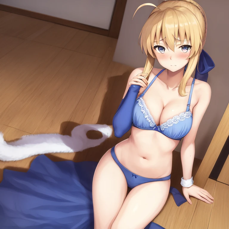 [Holara] Indoor Anime style Fate Saber Embarrassed Bra [Illustration]